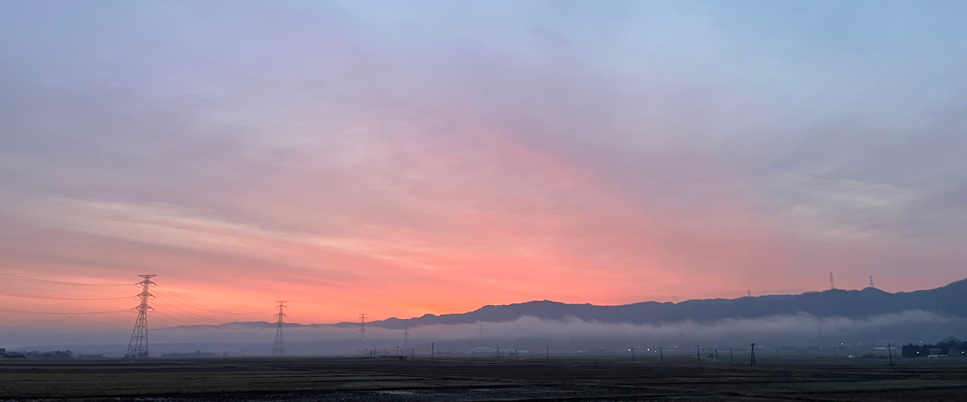 朝焼けの風景