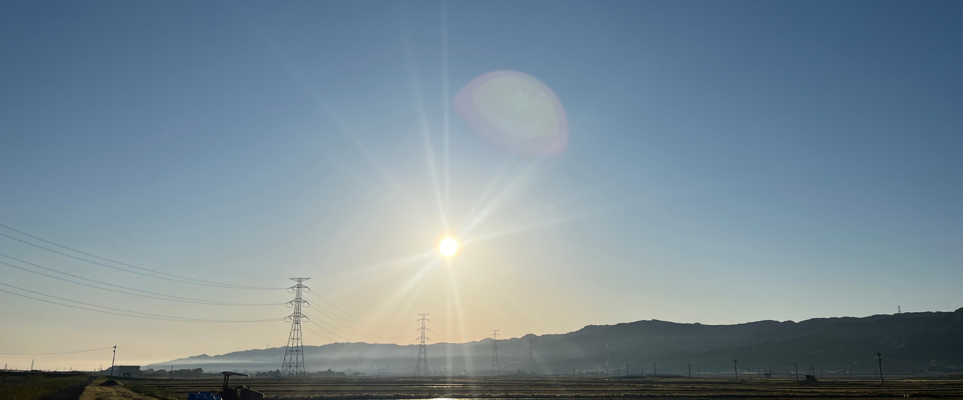 お日様の光がとても綺麗な風景